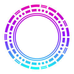 Naklejka premium gradient orb tech frame 