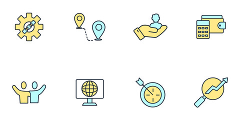 affiliate marketing icons set .  affiliate marketing pack symbol vector elements for infographic web