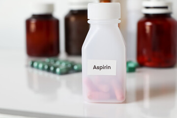Aspirin ,medicines are used to treat sick people.