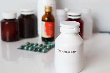 Chlordiazepoxide ,medicines are used to treat sick people.