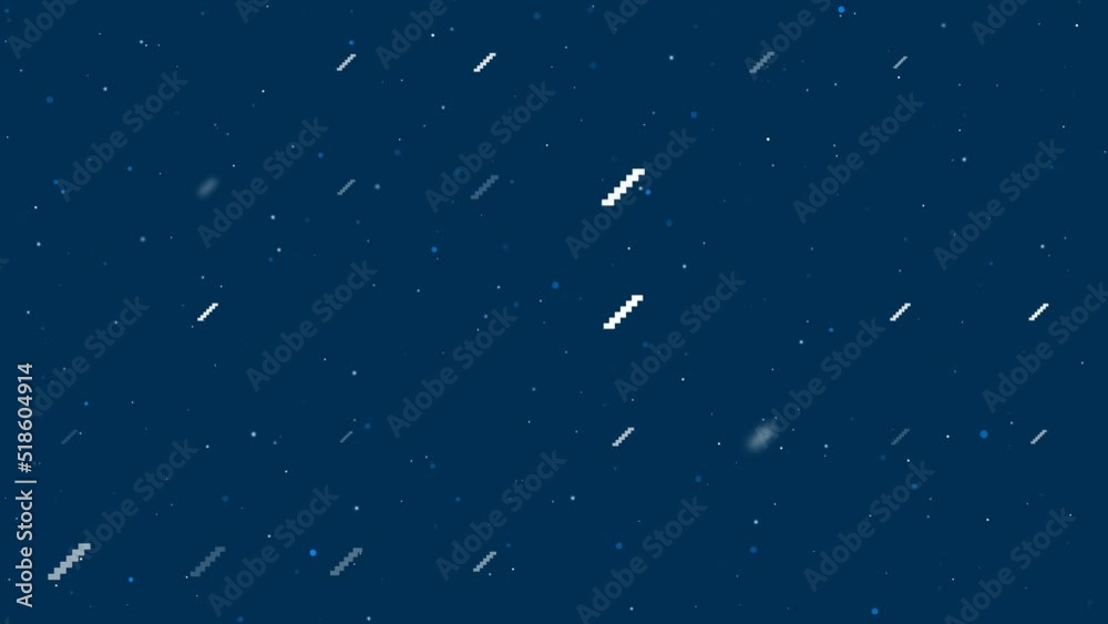 Poster template animation of evenly spaced stairs symbols of different sizes and opacity. animation of tran