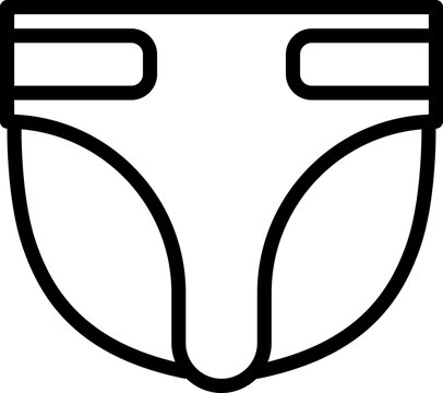 recommend clip art: Diaper outline icon