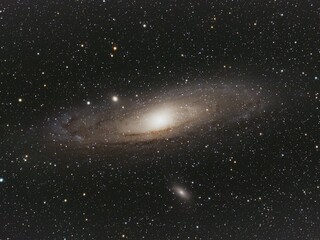 Andromeda Galaxy in the space