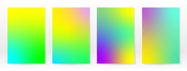 Fototapeta premium Minimal Poster. Pastel Soft. Rainbow Gradient Set.