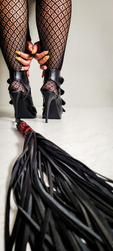 Bent Over Feet With Flogger