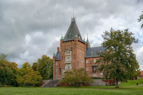 Trollenas castle in the Eslov region of Southern Sweden in the Autumn season