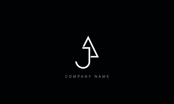 AJ, JA Abstract Letters Logo Monogram