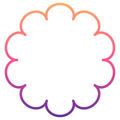 gradient round frame
