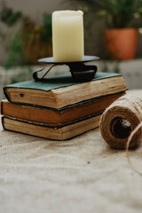 old book and candle