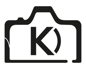 K camera logo design logo icon vector template.