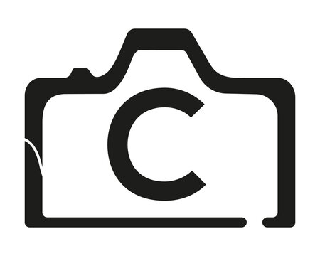 C camera logo design logo icon vector template.