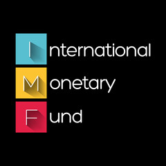 IMF - International Monetary Fund acronym, business concept background