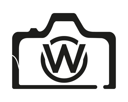 W camera logo design logo icon vector template.