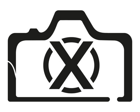 X camera logo design logo icon vector template.