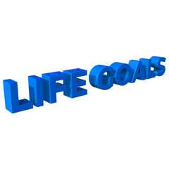 Life Goals 3D Render Text