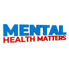 Mental Health Matters 3D render Text
