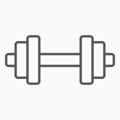 dumbbell icon, weight vector, exercise illustration