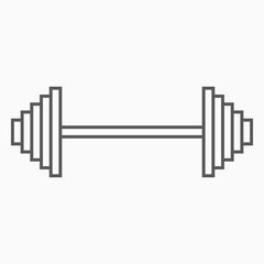 dumbbell icon, weight vector, exercise illustration