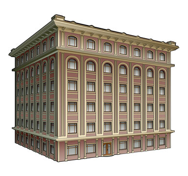 Building on white background	
