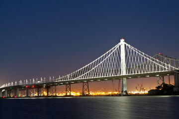 California Bay Bridge at summer night 