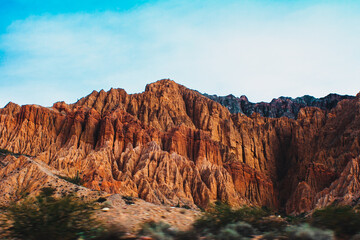 Cerros de cordillera de los andes, jujuy, Argentina. 