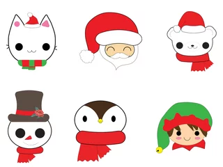 Fotobehang Christmas emoji © honey