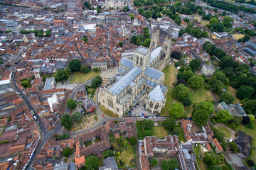 areal view of York minster, Deangate, York