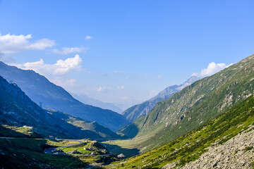 Gotthard, Urserental, Passstrasse, Andermatt, Bergdorf, Schweizer Alpen, Alpen, Uri, Gotthardpass, Reusstal, Sommer, Schweiz