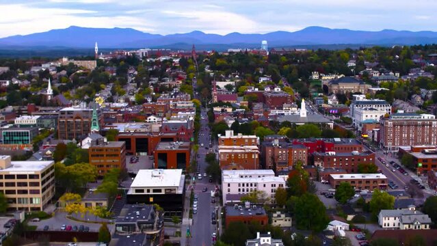 Burlington, Vermont, Aerial View, Downtown, Amazing Landscape