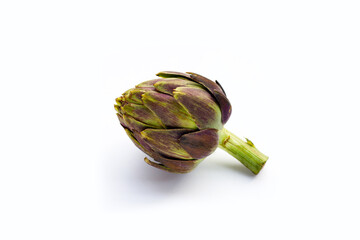 Obraz premium Fresh artichoke on white background.