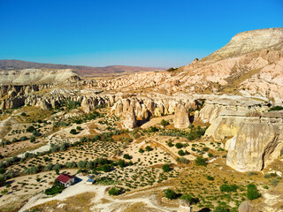 Amazing landscapes of Cappadocia. Cappadocia is a popular tourist destination in Turkey.