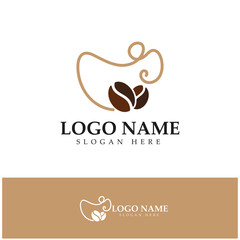Coffee cup Logo Template vector icon illustration  design