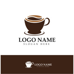 Coffee cup Logo Template vector icon illustration  design