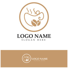 Coffee cup Logo Template vector icon illustration  design