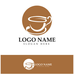 Coffee cup Logo Template vector icon illustration  design
