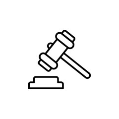 judge gavel icon flat style trendy stylist simple