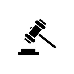 judge gavel icon flat style trendy stylist simple