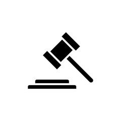 judge gavel icon flat style trendy stylist simple