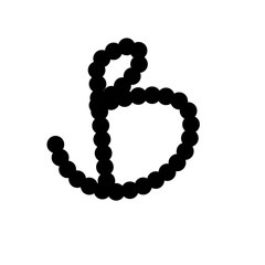 Dot alphabet fonts, dotting style, New font