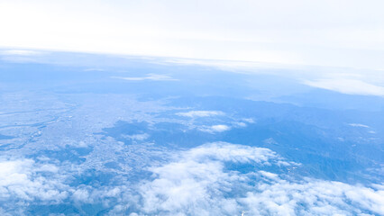 上空から陸地を撮影した航空写真