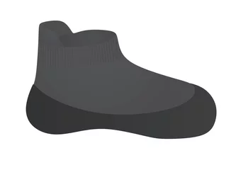 Tuinposter Black baby shoe. vector illustration © marijaobradovic