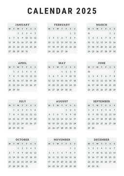 2025 Calendar