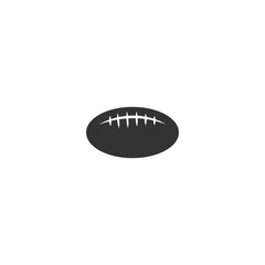 Rugby ball icon logo design illustration