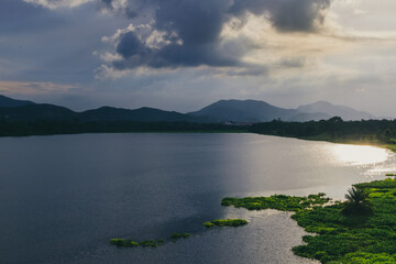 lake and mountains