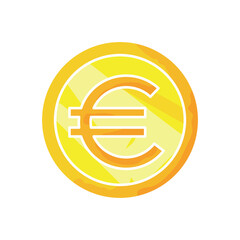 euro symbol on white