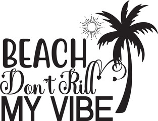 Naklejka premium Summer svg design cut files