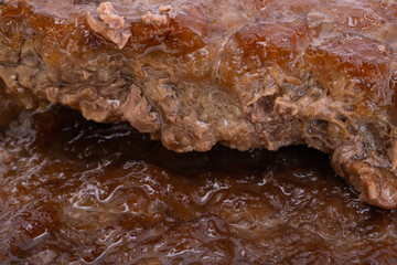 texture of hamburger patties close-up