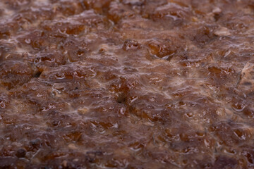 texture of hamburger patties close-up