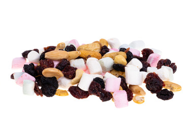 marshmallows with nuts isolated