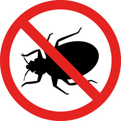 No bug insects sign. Forbidden signs and symbols.